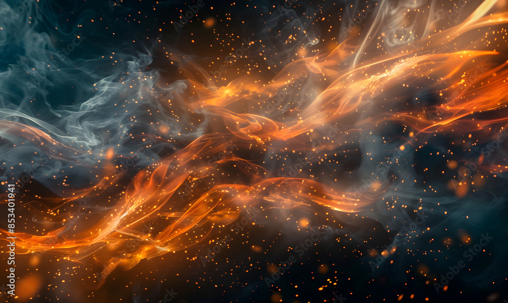 Fototapeta premium fire spark burn on dark background