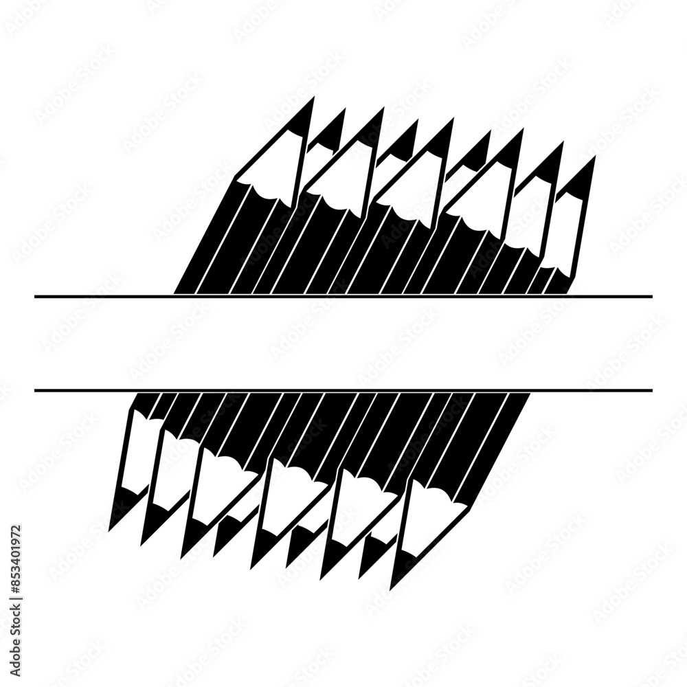 Fototapeta premium Pencil Split Monogram Logo