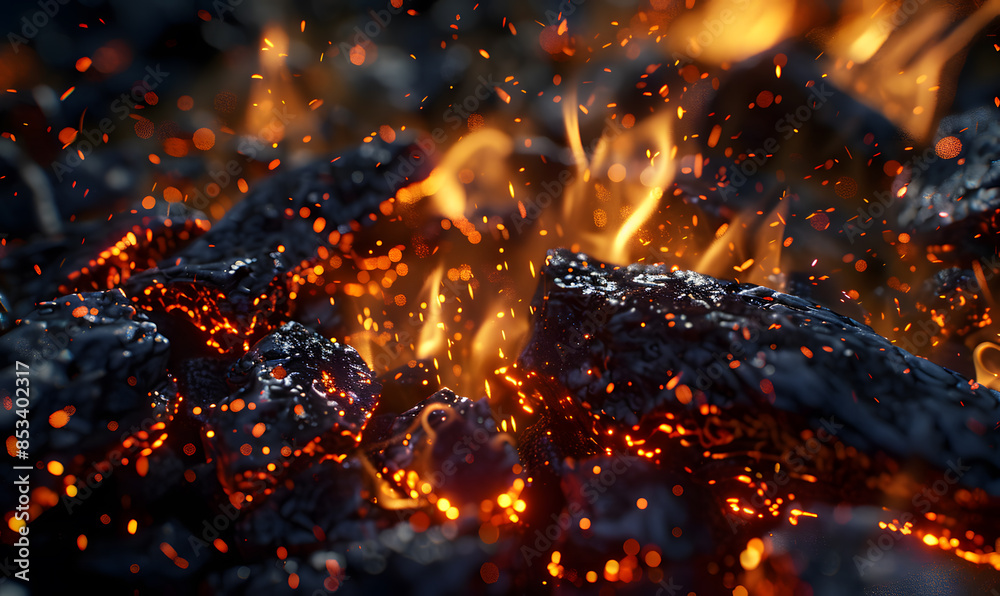 fire spark burn on dark background fire spark burn on dark background