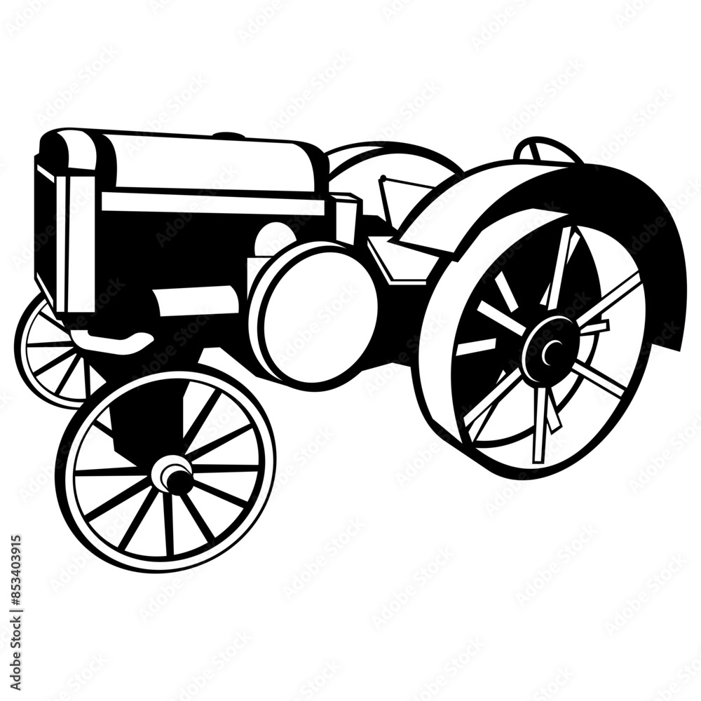 Fototapeta premium Retro Tractor