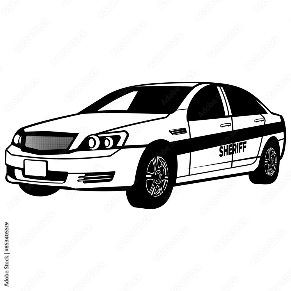 Naklejka premium Sheriff Police Car