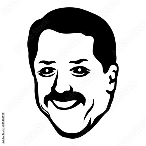 Smiling Man Mustache