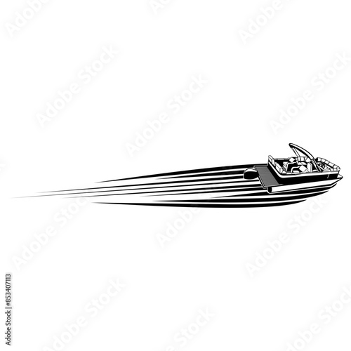 Speeding Pontoon Boat Pontoon Pontooning Pontoon Boat