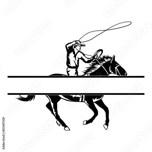 Split Monogram Cowboy