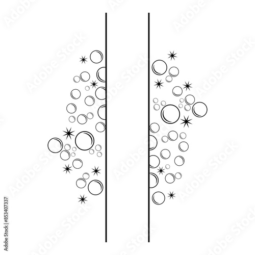 Split Monogram Cleaning Service Logo  Bubbles Sparkle Cleaning Logo Cleaning