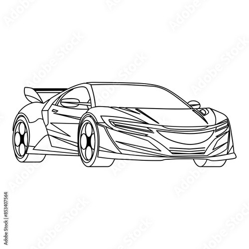 Sports Car Outline