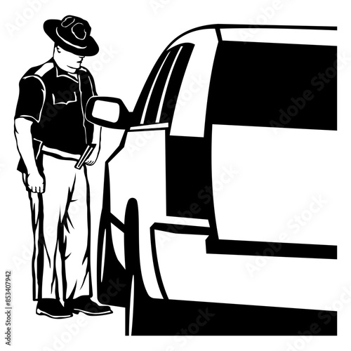 State Trooper Pullover State Trooper Police Arrest