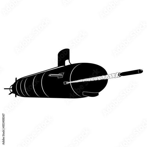 Submarine Firing Torpedo