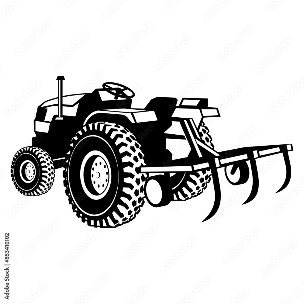 Obraz premium Tractor Plow