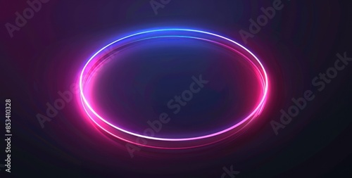 Neon Circle Abstract Background