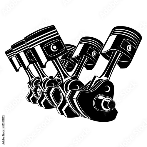 V Engine  Pistons