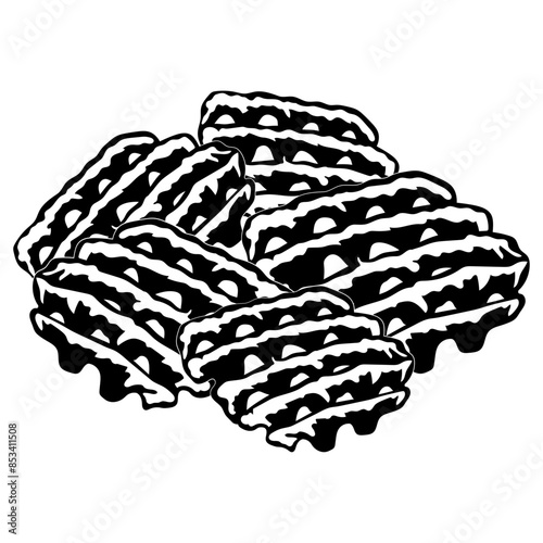 Waffle Fries Fries Fast Food Waffle Fries