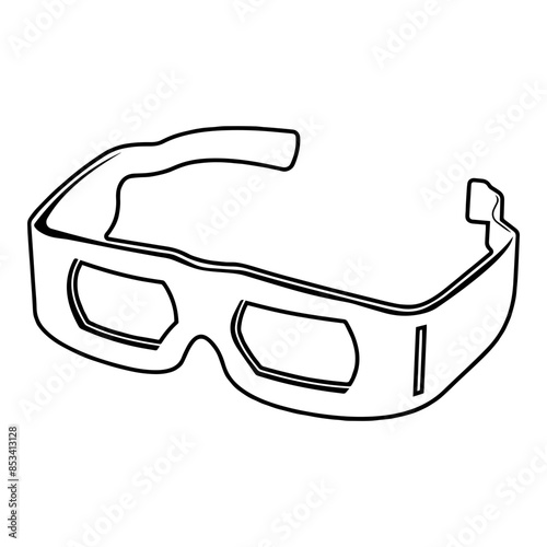3-D Glasses Outline