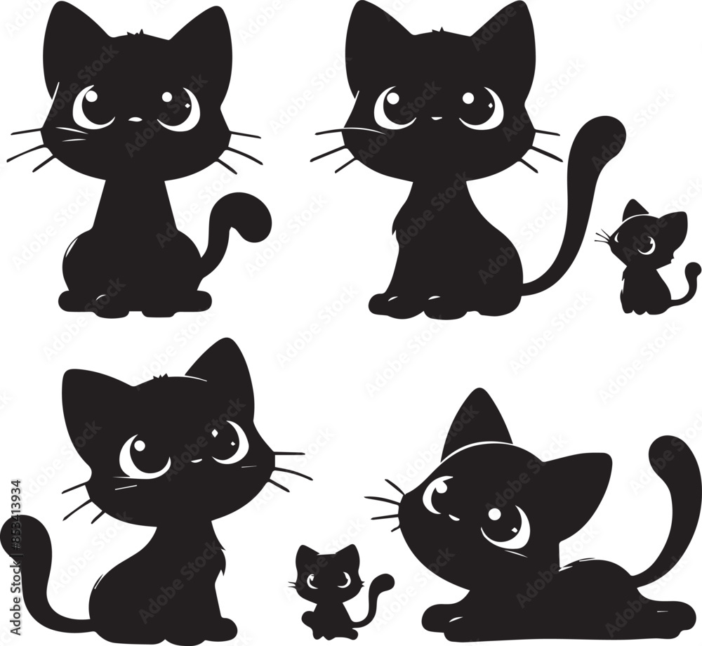 Adobe Illustrator Artwork of cat silhouette. Adobe Illustrator Artwork of cat silhouette.