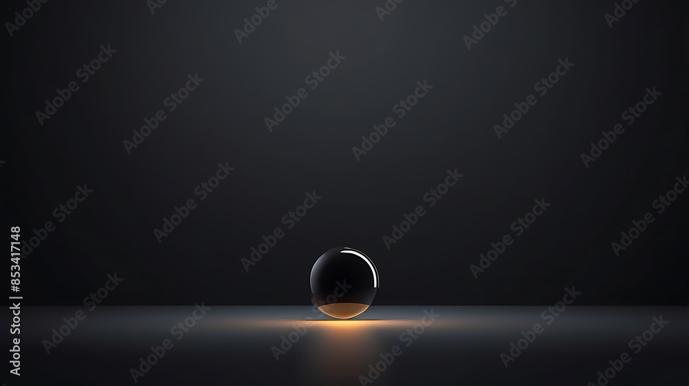 sphere on black sphere on black