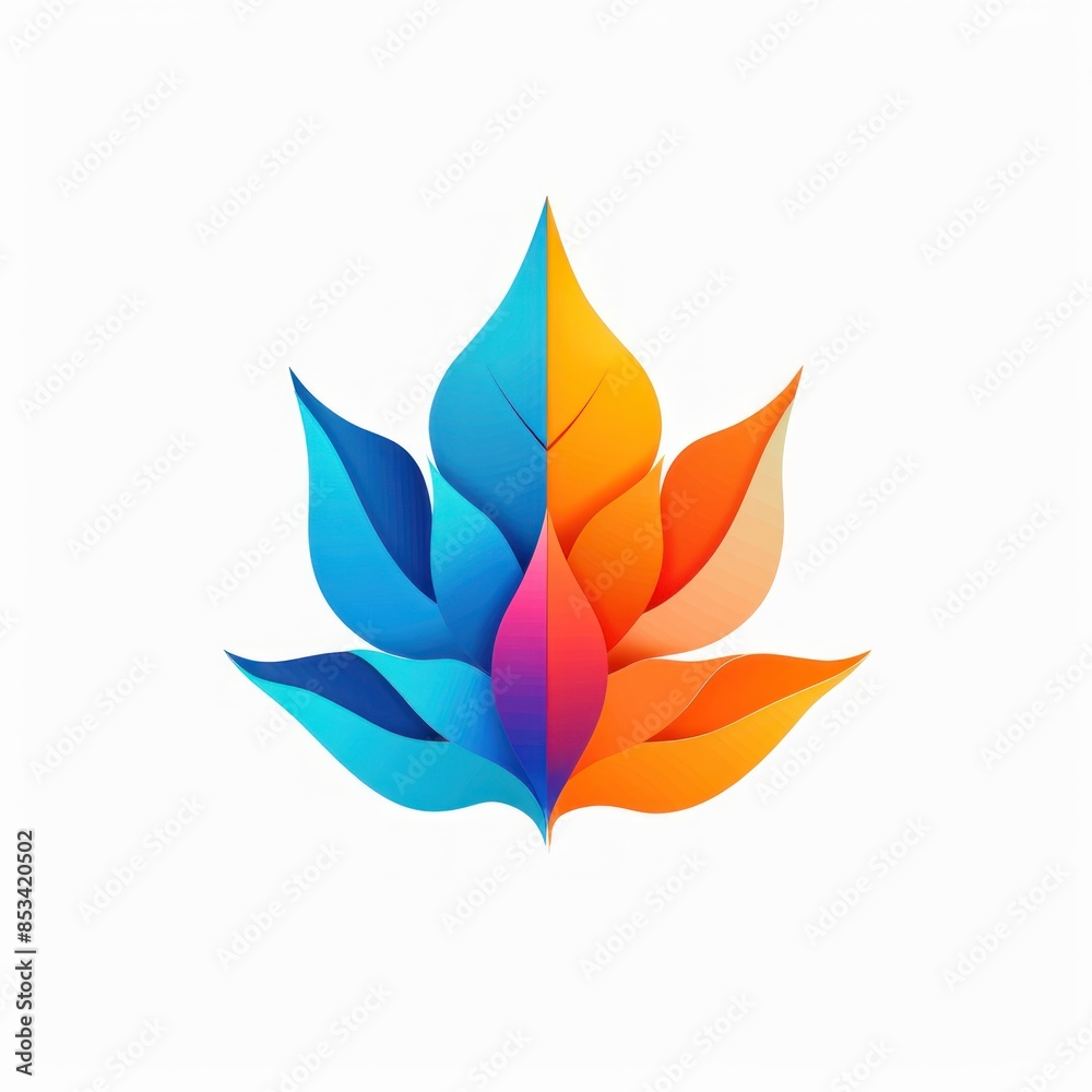 Abstract Flower with Vivid Colors Abstract Flower with Vivid Colors