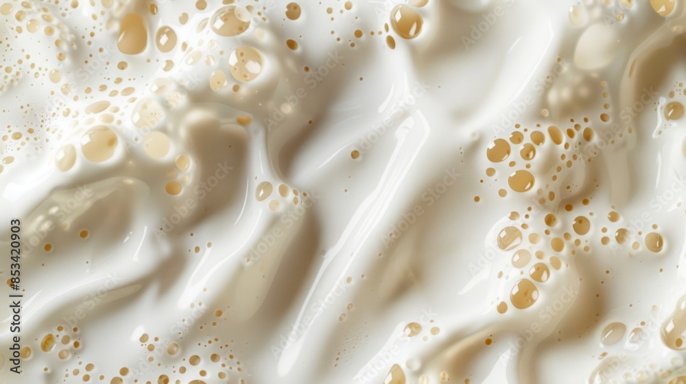 Close-up of Milk with Bubbles Close-up of Milk with Bubbles