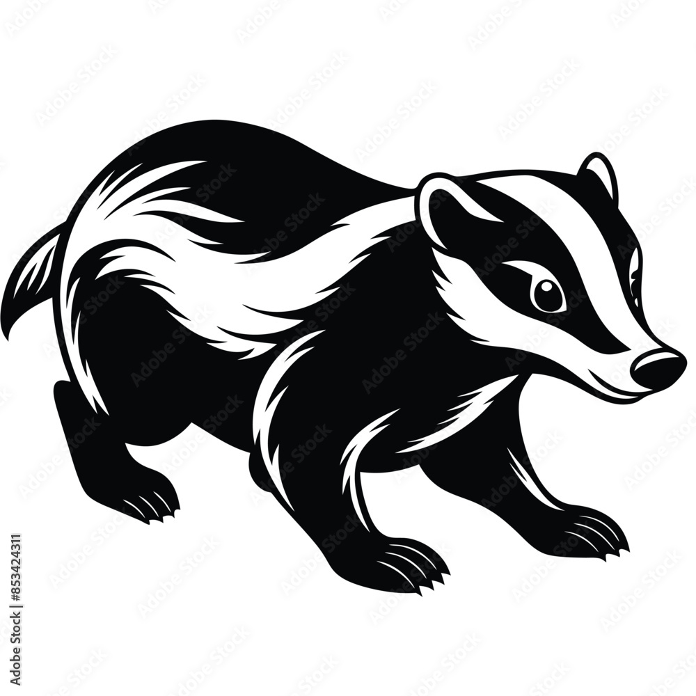 Badger logo shape vector Badger logo shape vector