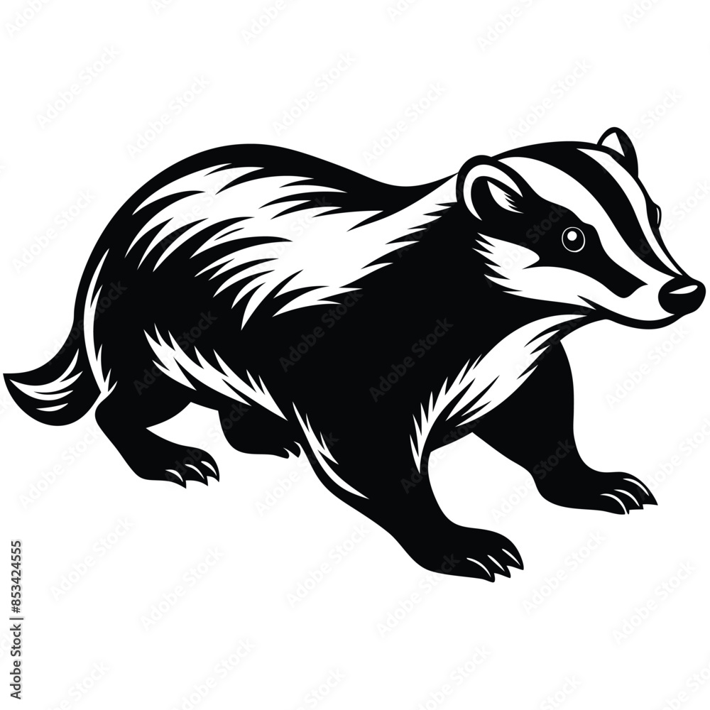 Obraz premium Badger logo shape vector