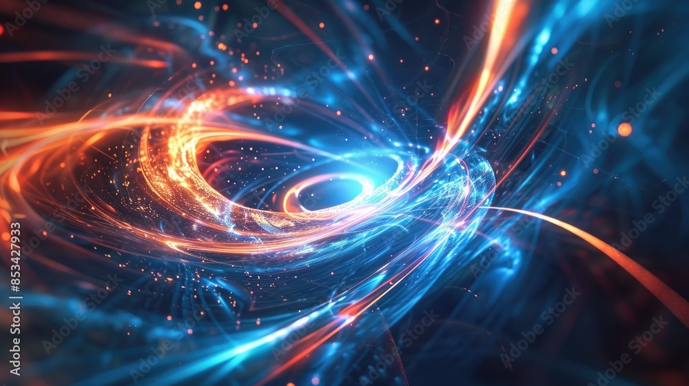 A dynamic abstract background with swirling lines and a glowing AI symbol, highlighting the energy and potential of AI. A dynamic abstract background with swirling lines and a glowing AI symbol, highlighting the energy and potential of AI.