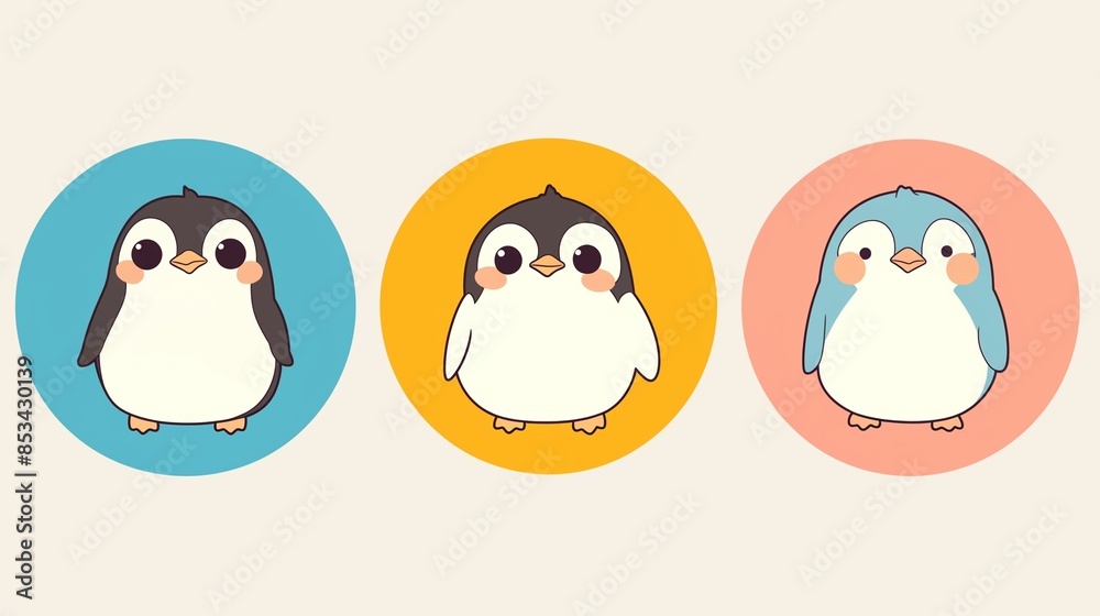 かわいいペンギンのアイコン4