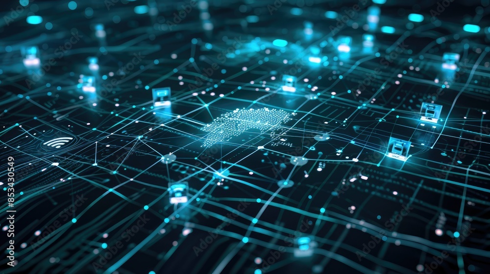 An abstract network background with floating AI icons and dynamic data streams, representing interconnected AI systems. An abstract network background with floating AI icons and dynamic data streams, representing interconnected AI systems.