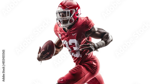 Rugby player, american football player on white background photo