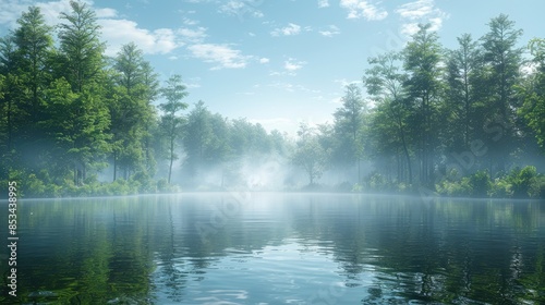 morning on the river HD 8K wallpaper Stock Photographic Image  