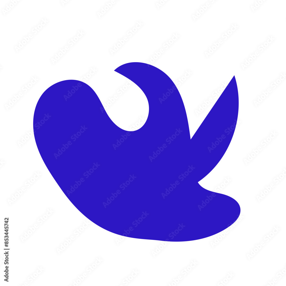 Fototapeta premium Abstract blue shape decor 