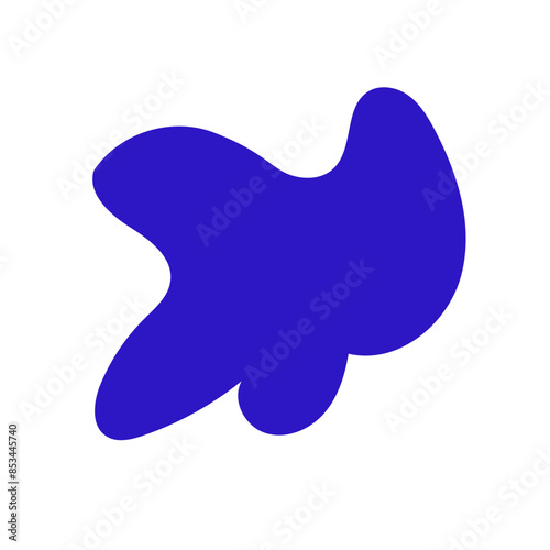 Abstract blue shape decor 