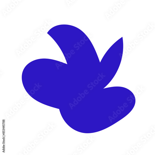 Abstract blue shape decor 