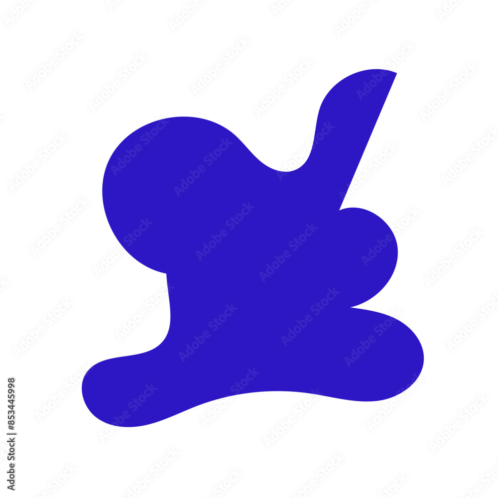 custom made wallpaper toronto digitalAbstract blue shape decor 