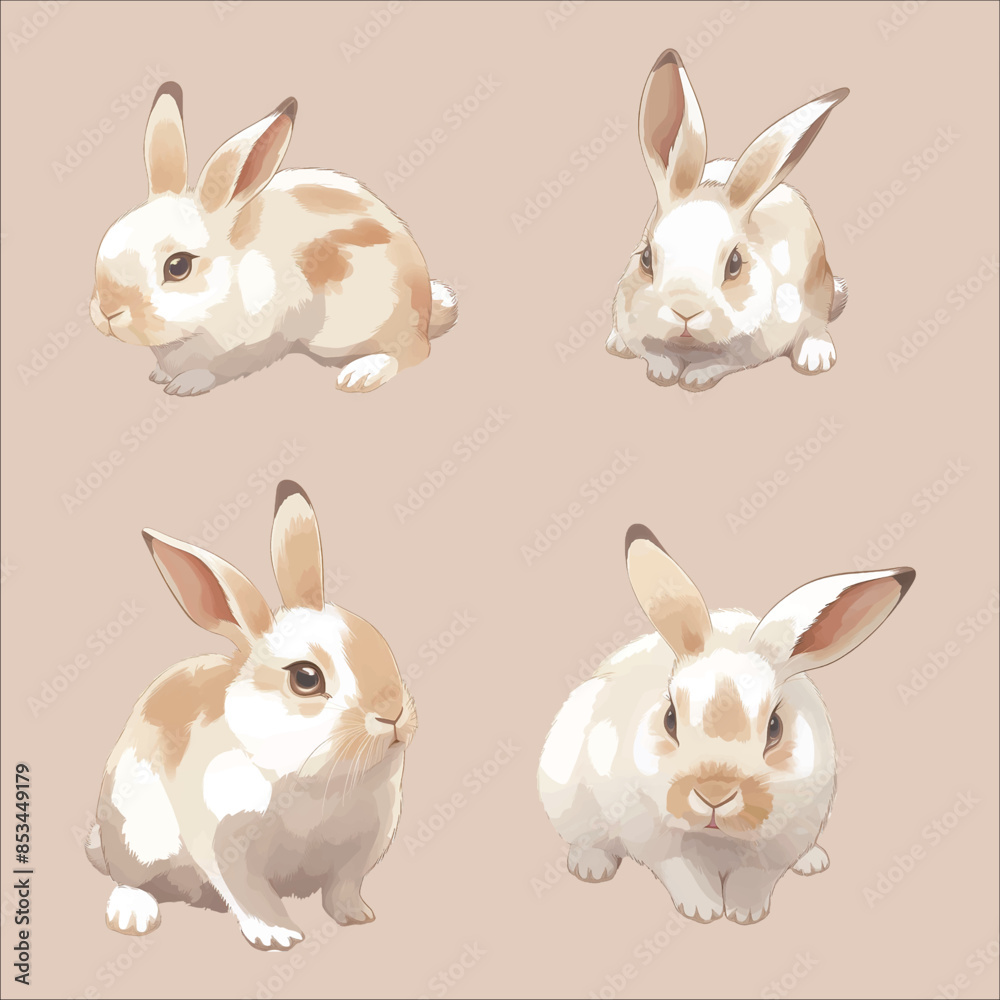Fluffy and Curious Rabbit Fluffy and Curious Rabbit