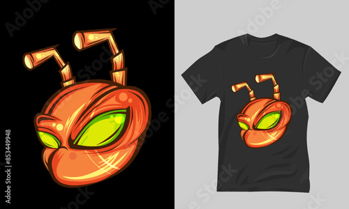 ant head vector mascot logo design for t-shirt screen printing.eps