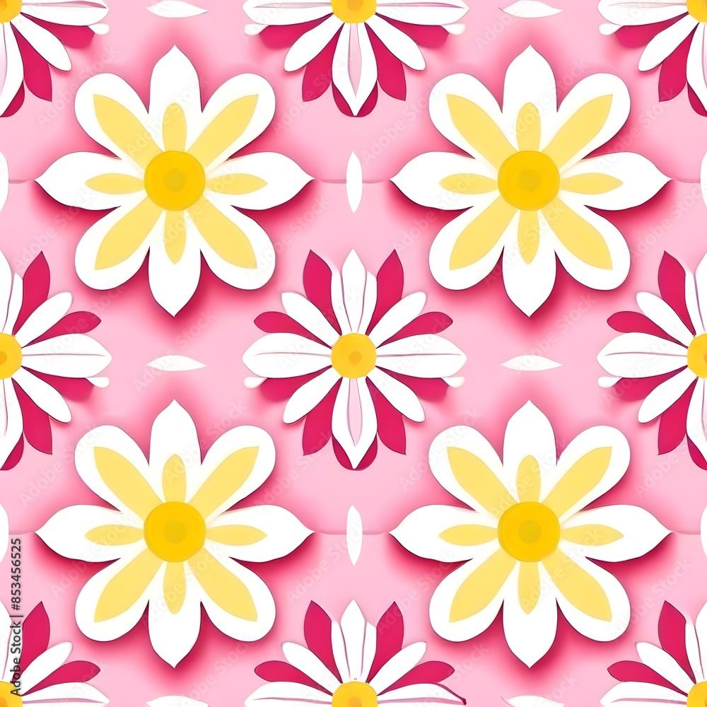 Soft pink and white floral pattern on a light pink background Soft pink and white floral pattern on a light pink background