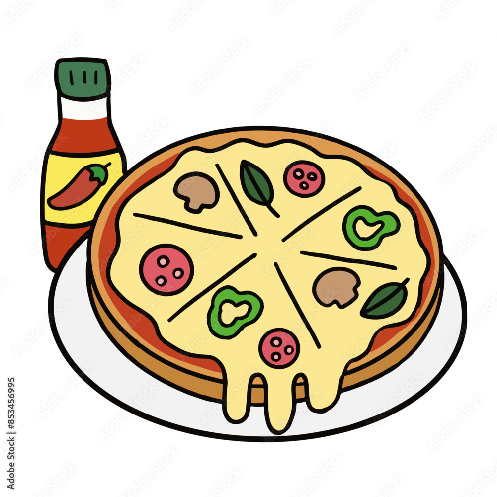 ピザのイラスト