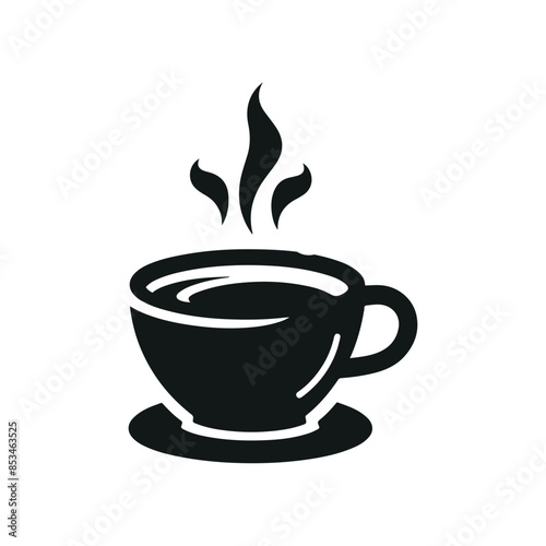 Elegant Coffee Logo Silhouette Vector for Cafes and Coffee Shops