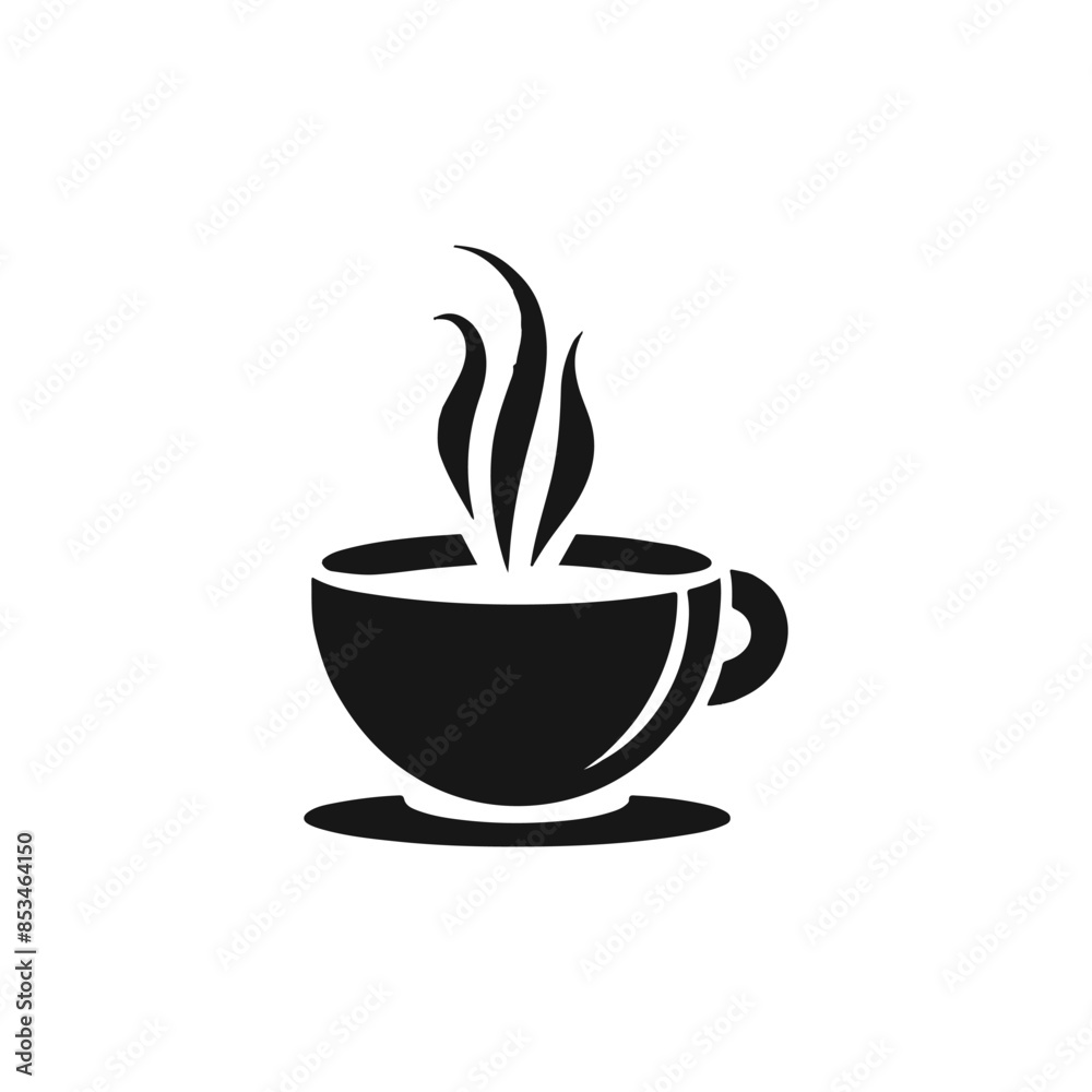 Elegant Coffee Logo Silhouette Vector for Cafes and Coffee Shops Elegant Coffee Logo Silhouette Vector for Cafes and Coffee Shops