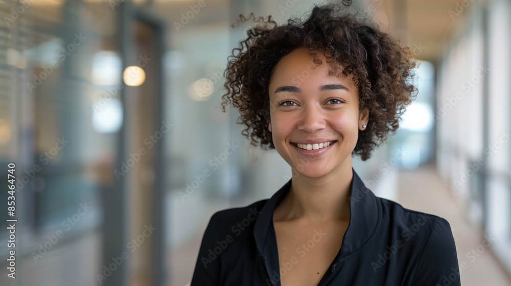 Portrait of a confident multiethnic businesswoman smiling at the camera in her office environment