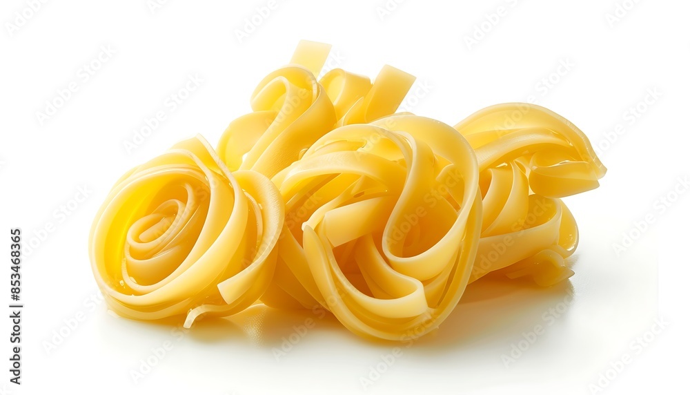 A close up butter curls on white background A close up butter curls on white background