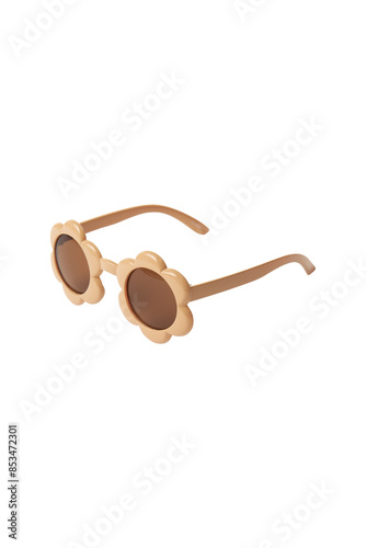 realistic sunglasses isolated on white background. eye protect fashionable summer sunglasses, fashion eyewear accessory design. modern unique top view sunglasses.