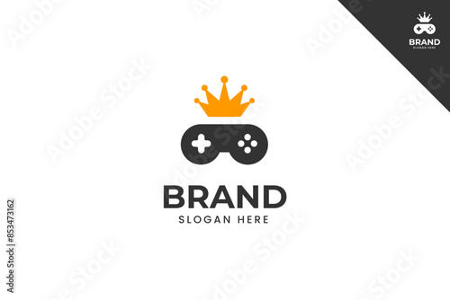 Joypad modern logotype. Entertainment brand identity design template. Perfect logo for business related to gaming industry. Isolated background. Vector eps 10.