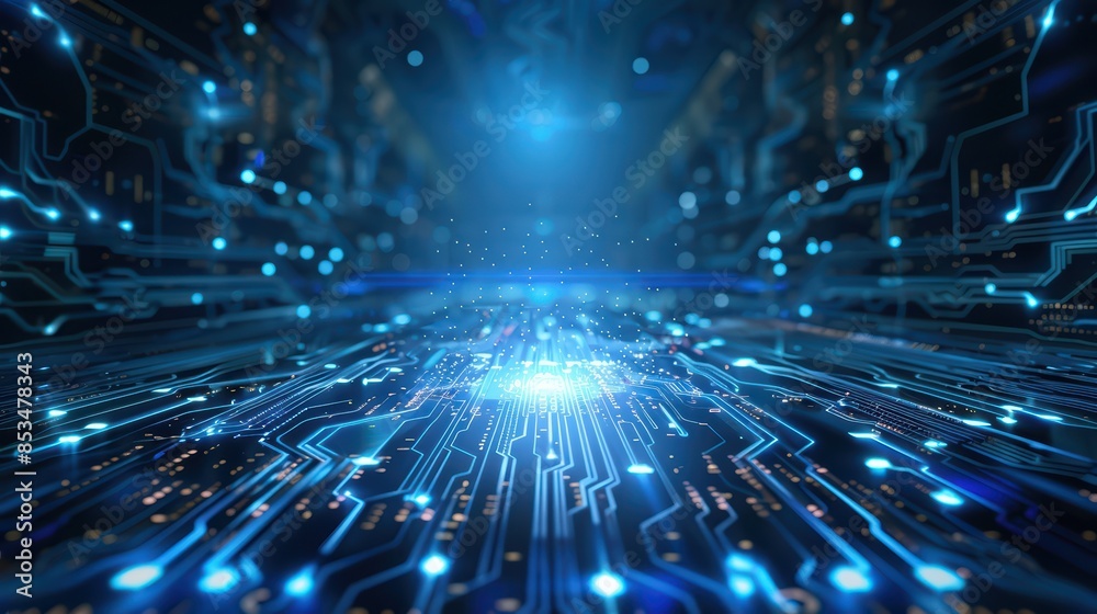 Obraz premium Technology and connection 4k wallpaper