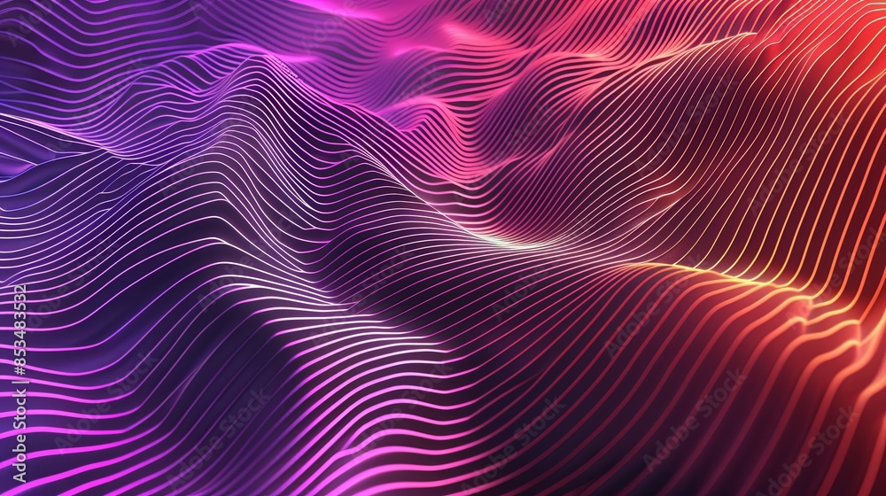 abstract lines background gradient in cyberpank style