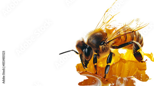 Honey pn white background