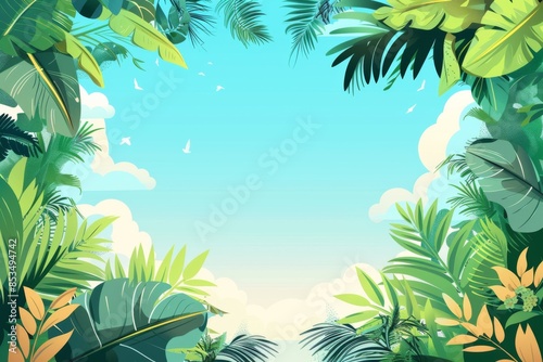 Wallpaper Mural Summer Background illustration created with Generative AI Torontodigital.ca