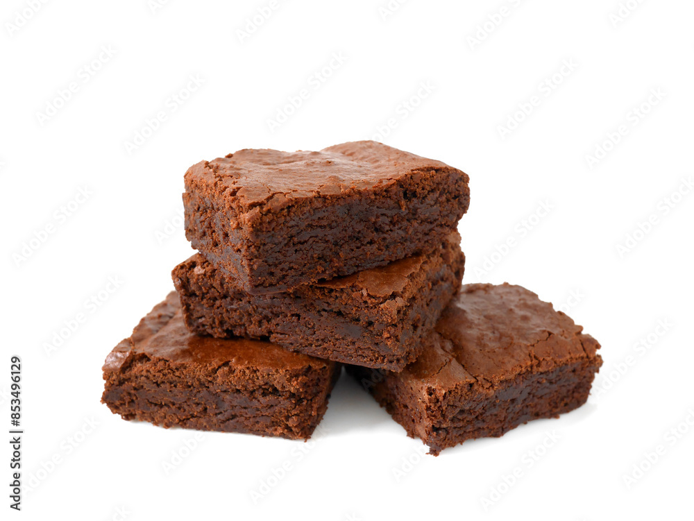 Pile of homemade chocolate brownies Pile of homemade chocolate brownies