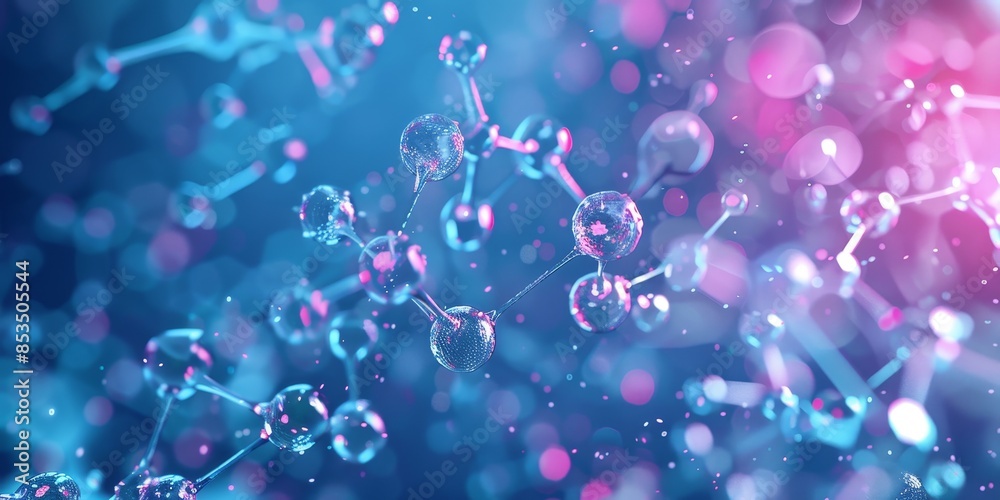 Innovative molecular structure illustration, symbolizing the innovation and discovery in molecular science Innovative molecular structure illustration, symbolizing the innovation and discovery in molecular science