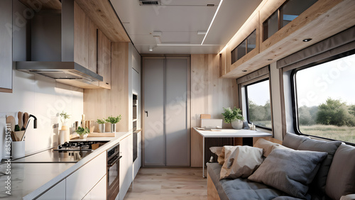 Innovative tiny house with an effective ventilation system that guarantees comfort and optimal air quality in a small area photo