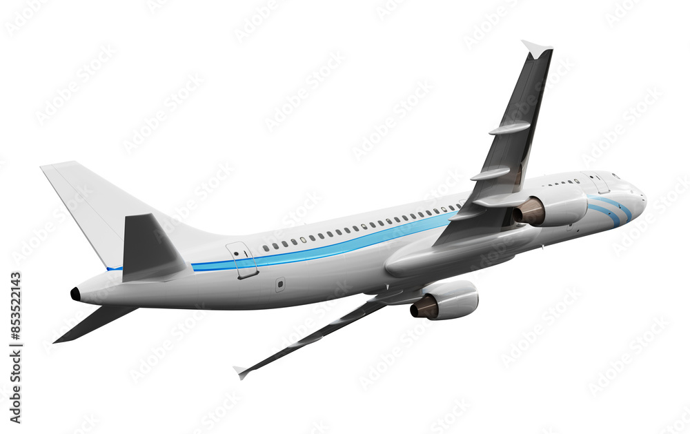 typical airplane isolated on transparent background